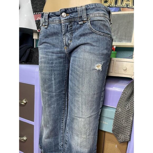 Galliano Capri Jeans Made‎ In Italy Women's Size 31 x 19 Rise 8.5 in